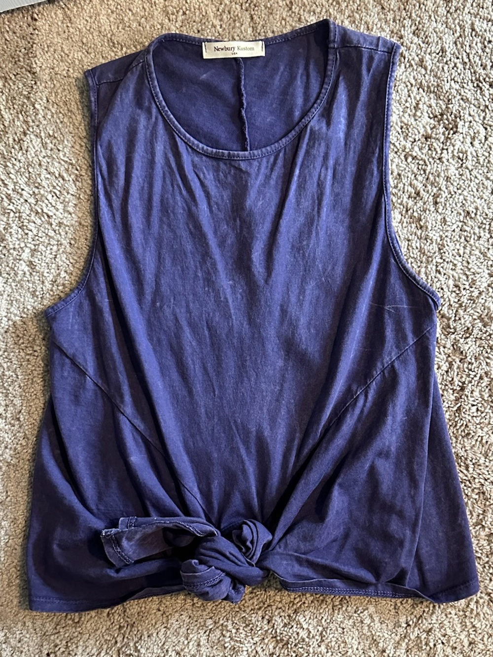 Madewell Deep Navy Tie-Front Tank
